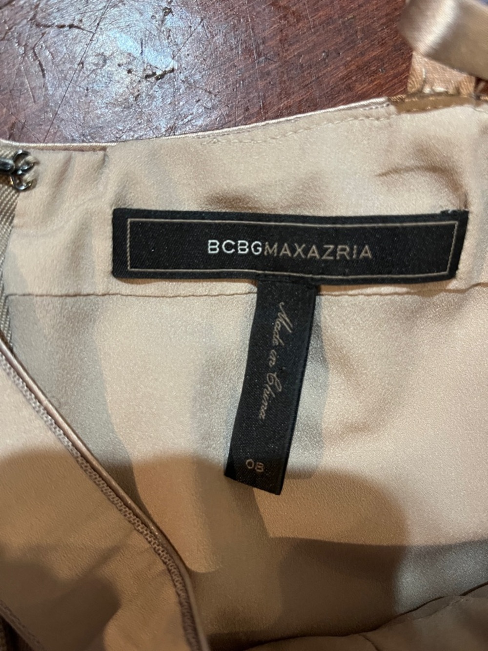 BCBGMaxAzria Metallic Gold Mini Bandage Dress - Picture 2 of 10